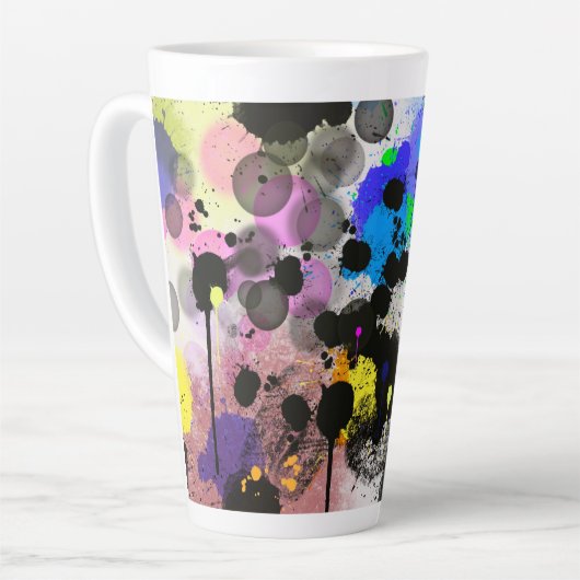 Moderner abstrakter Spritzer Milchtasse (Linke Ecke)