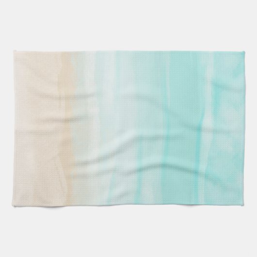 Moderner Abstrakter Strand Geschirrtuch (Horizontal)