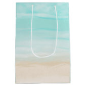 Moderner Abstrakter Strand Mittlere Geschenktüte (Rückseite)