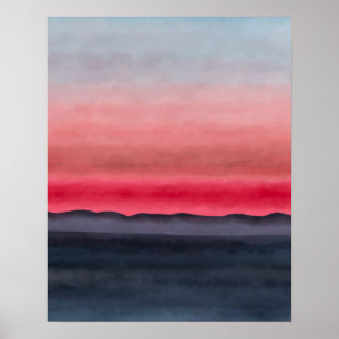 Moderner Abstrakter Strand Sonnenuntergang Poster