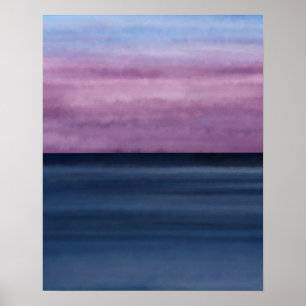 Moderner Abstrakter Strand Sonnenuntergang Poster