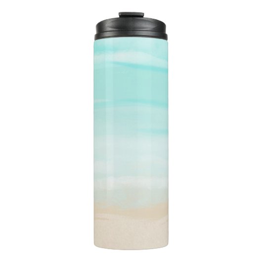 Moderner Abstrakter Strand Thermosbecher (Vorderseite)