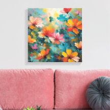 Moderner Abstrakter Swirl in Gelb und Blau