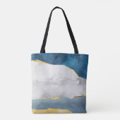 Moderner Abstrakter Totbeutel mit Goldakzenten Tasche (Rückseite)