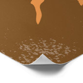 Moderner Abstrakter Wald, Gebirge und Sonnenaufgan Poster (Ecke)