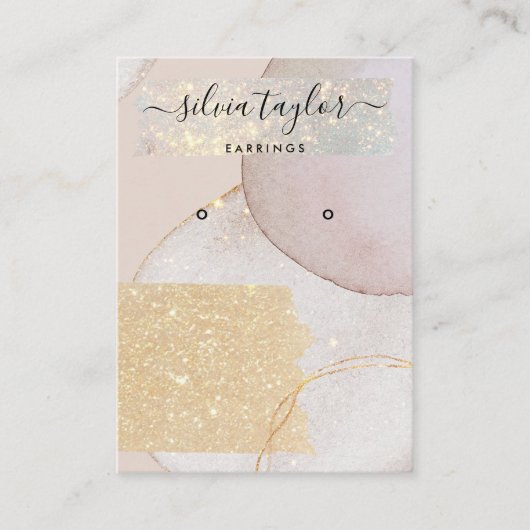 Moderner Abstrakter Wasserfarben Minimalistischer Visitenkarte (Vorderseite)