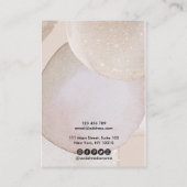 Moderner Abstrakter Wasserfarben Minimalistischer Visitenkarte (Rückseite)