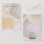 Moderner Abstrakter Wasserfarben Minimalistischer Visitenkarte (Vorne/Hinten)