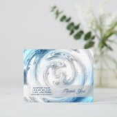 moderner abstrakter Wasserhaube Postkarte (Stehend Vorderseite)