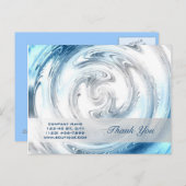 moderner abstrakter Wasserhaube Postkarte (Vorne/Hinten)