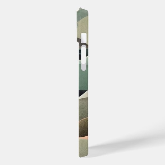 Moderner Abstrakter Wavy Muster Personalisierter N Case-Mate iPhone Hülle (Rückseite / Links)