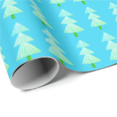 Moderner Abstrakter Weihnachtsbaum Blaugrün Geschenkpapier (Rolleneckpunkt)