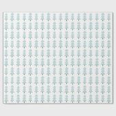 Moderner Abstrakter Weihnachtsbaum Blauweiß Geschenkpapier (Flach)