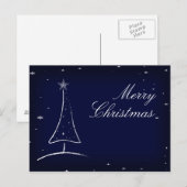 Moderner Abstrakter Weihnachtsbaum Feiertagspostkarte (Vorne/Hinten)