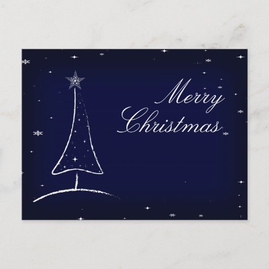 Moderner Abstrakter Weihnachtsbaum Feiertagspostkarte (Vorderseite)