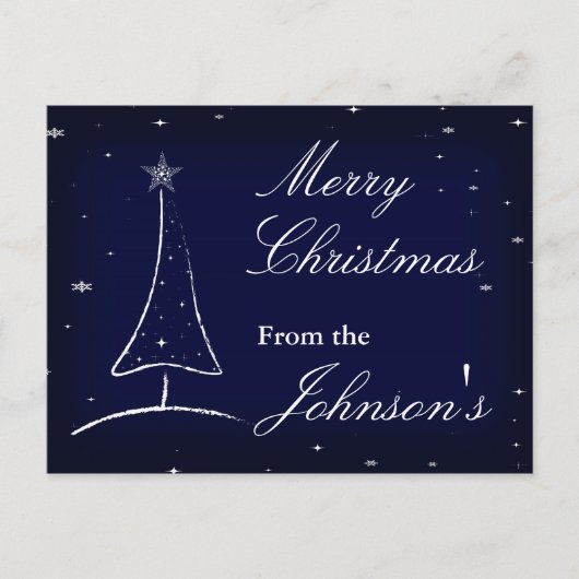 Moderner Abstrakter Weihnachtsbaum Feiertagspostkarte (Vorderseite)