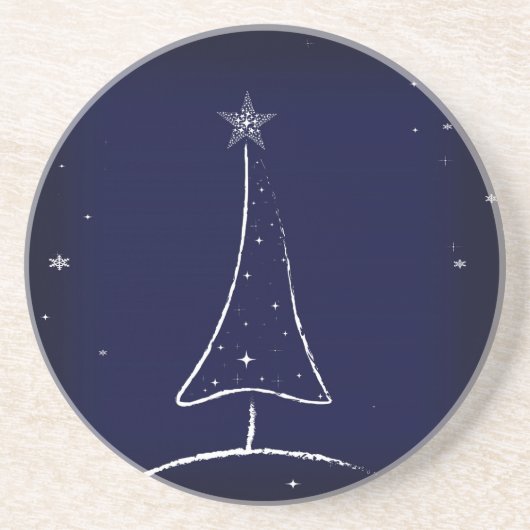 Moderner Abstrakter Weihnachtsbaum Getränkeuntersetzer (Vorne)