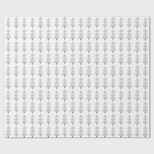 Moderner Abstrakter Weihnachtsbaum Grau Weiß Geschenkpapier (Flach)