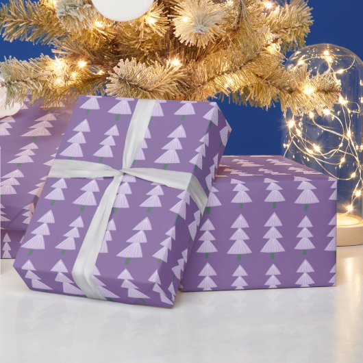 Moderner Abstrakter Weihnachtsbaum Lavender Geschenkpapier (Feiertage)