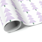 Moderner Abstrakter Weihnachtsbaum Lavender Geschenkpapier (Rolleneckpunkt)