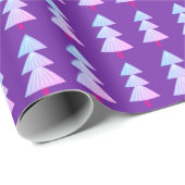 Moderner Abstrakter Weihnachtsbaum Lila Rosa Geschenkpapier (Rolleneckpunkt)
