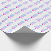 Moderner Abstrakter Weihnachtsbaum Rosa Blau Geschenkpapier (Ecke)