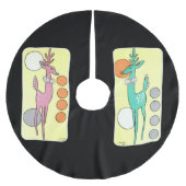 Moderner Abstrakter Weihnachtsmann aus dem Mittela Polyester Weihnachtsbaumdecke (Vorderseite)