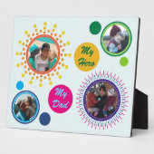 Moderner Abstrakter Zirkelfoto Collage Vatertag Fotoplatte (Seite)