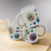 Moderner Abstrakter Zirkelfoto Collage Vatertag Kaffeetasse