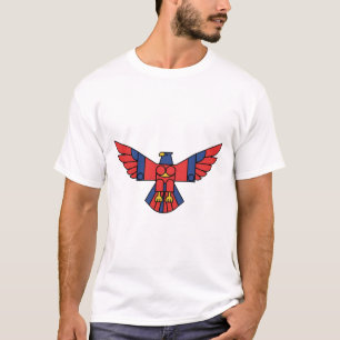 Moderner Adler – Geometrischer Flug in kräftigen P T-Shirt