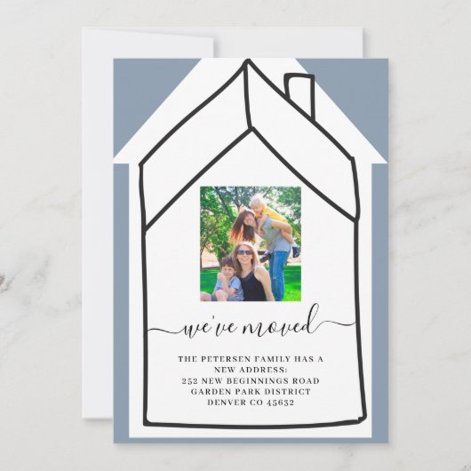 Moderner Adressenwechsel Foto Ankündigung (Vorderseite)