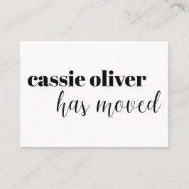 Moderner Adressenwechsel für Single Visitenkarte