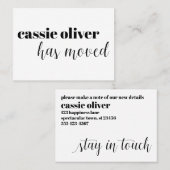 Moderner Adressenwechsel für Single Visitenkarte (Vorne/Hinten)