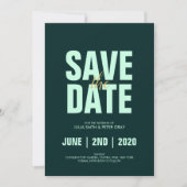 Moderner Aero Blue Poster-Stil Save the Date Einladung (Vorderseite)