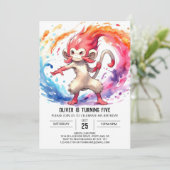 Moderner Affen Geburtstag Einladung (Stehend Vorderseite)