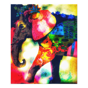 Moderner Afrikanischer Elefant Pop Art Zeitgenössi Fotodruck