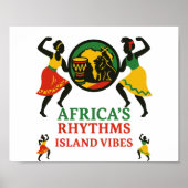 Moderner Afrikanischer Rhythmus Insel-Vibes Poster (Vorne)