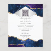 Moderner Agate Blue WEDD SUITE QR Code (Vorderseite)