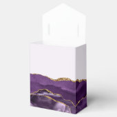 Moderner Agate Geode Lila Gold Lavendel Geschenkschachtel (Geöffnet)