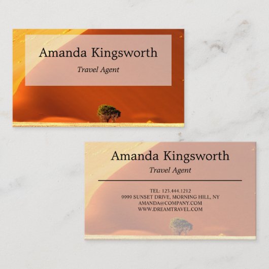 Moderner Agent beruflich Afrika Namibia Visitenkarte (Vorne/Hinten)