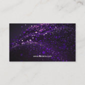 Moderner Agent für die Versicherung Lila Glitzer Visitenkarte (Rückseite)