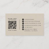 Moderner Akupunkteur-Foto-QR-Code Visitenkarte (Rückseite)