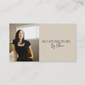 Moderner Akupunkteur-Foto-QR-Code Visitenkarte (Vorderseite)