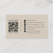 Moderner Akupunkteur-Foto-QR-Code Visitenkarte (Rückseite)