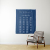 Moderner alphabetischer Hochzeitssitzplan Wandteppich (Beispiel)