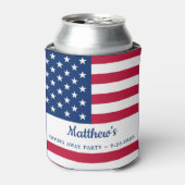 Moderner amerikanischer Flaggensoldat geht weg Par Dosenkühler (Kanne Vorderseite)
