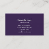 moderner Amethyst Wunsch Mandala lila Visitenkarte (Rückseite)