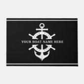 Moderner Ankerplatz für den Radhelm eines Schiffes Fußmatte (Vorderseite)