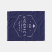 Moderner Ankerschiff für Nautik Sailor Beach Fleecedecke (Vorderseite (Horizontal))