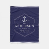 Moderner Ankerschiff für Nautik Sailor Beach Fleecedecke (Vorderseite)